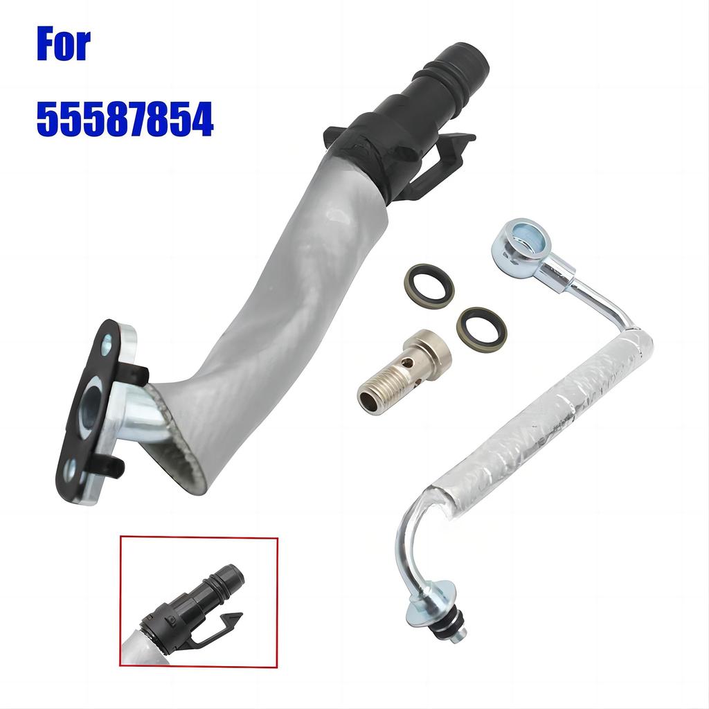 Durable Oil Return Drain Pipe Tube & Oil Feed Pipe Compatible for 55587854 55592600 Enhanced Efficiency, Smooth Oil Flow