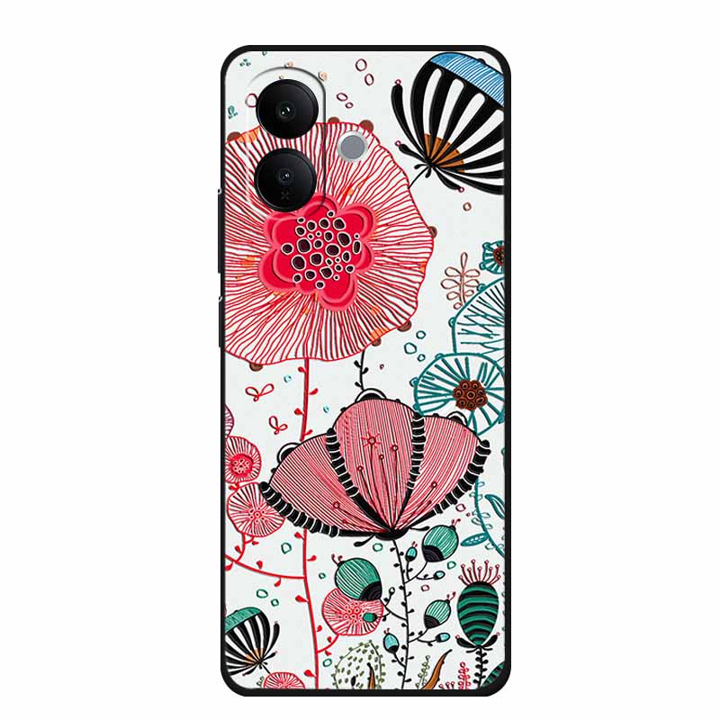 3D Embossed Case For Vivo V60 lite V2530 Phone Case Shockproof Silicone Soft Coque For Vivo V60 lite 2025 Back Cover Case Funda