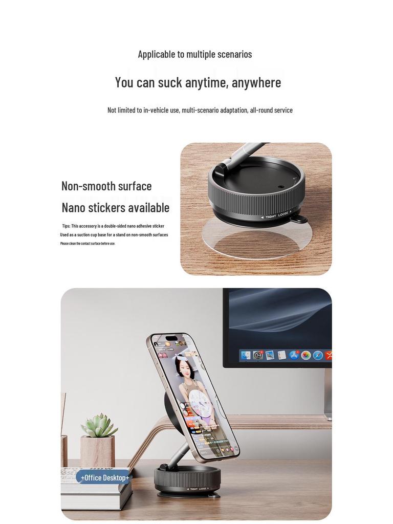 Foldable Magnetic Suction Car Mount & Desktop Phone Holder