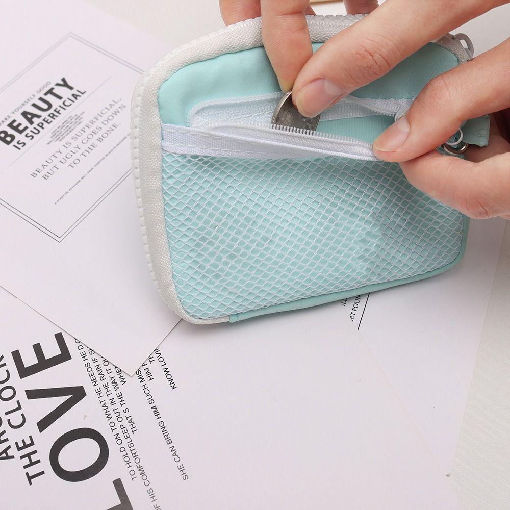 Multifunktionale Nylon-Geldbörse mit Reißverschluss, Mini-Aufbewahrungstasche, einfache Kopfhörertasche, Studenten