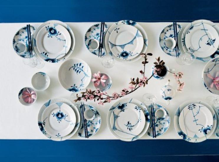 Importierter Royal Copenhagen Blau Gerippter Mega Teller 27cm Geschenk Hochzeitsgeschenk 1017373 [Reguläres Produkt] (Nr.6)