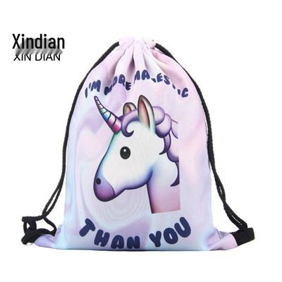 3D Printed Unicorn Drawstring Backpack