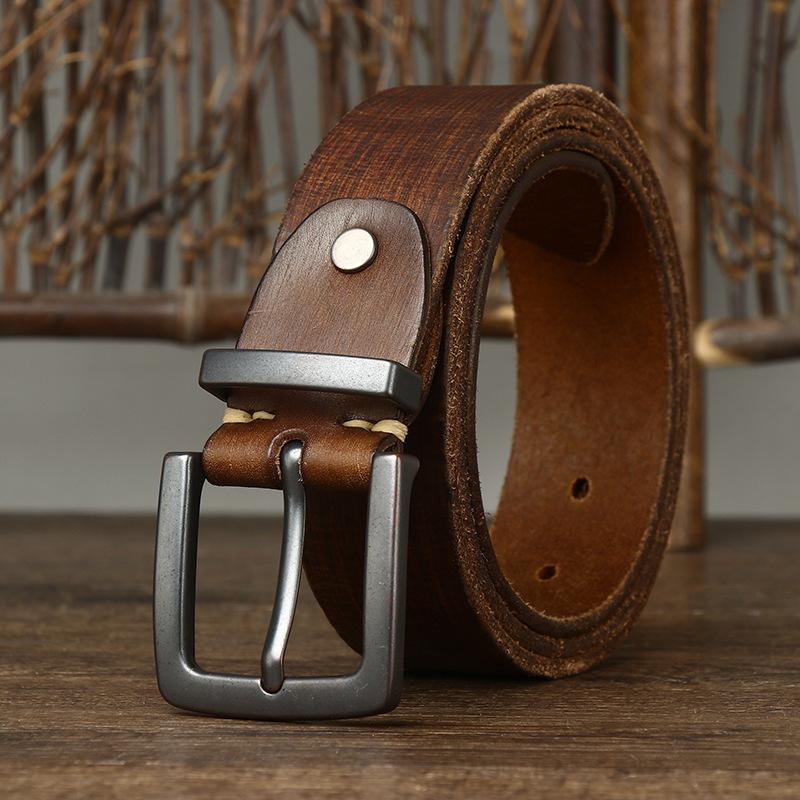 Belt Men's Fashion Trend Leather Pin Buckle Retro Korean Type Simple All-Match Men's Jeans Belt