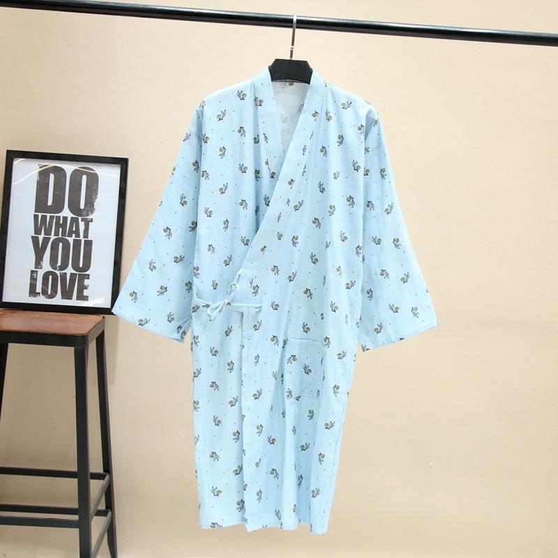 Summer Japanesestyle Kimono Pajamas New 100 Cotton Gauze Pajamas Nightgown Ladies Spa Yukata Homewear Long Pajamas Women