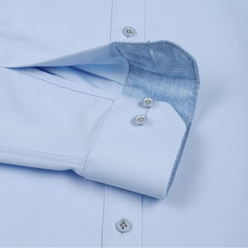 DakS Men S Stretch Solid Regular Fit Long Sleeve Shirt dmp1Shdl113b1