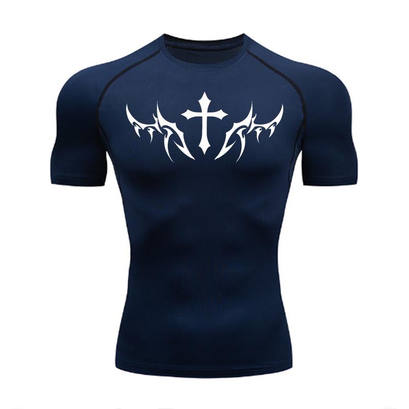Tight Fitting Men's Sportswear Moisture-Wicking Running And Fitness Quick Drying Summer Top Versatile Minimalist Casual And Fashionable