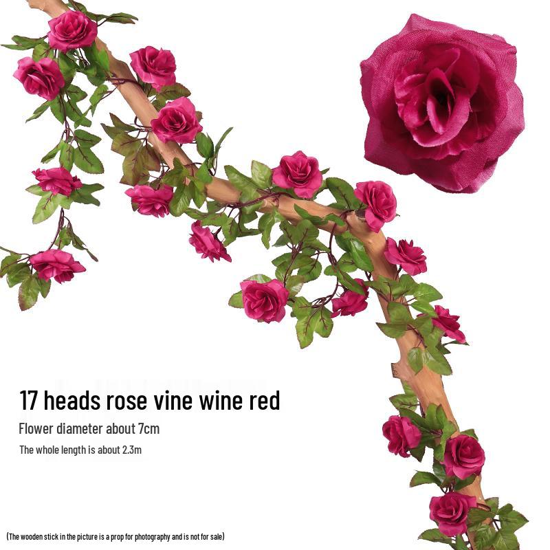 Rattan Vine Decorative Fake Leaves for Ceiling and Pipe Covering