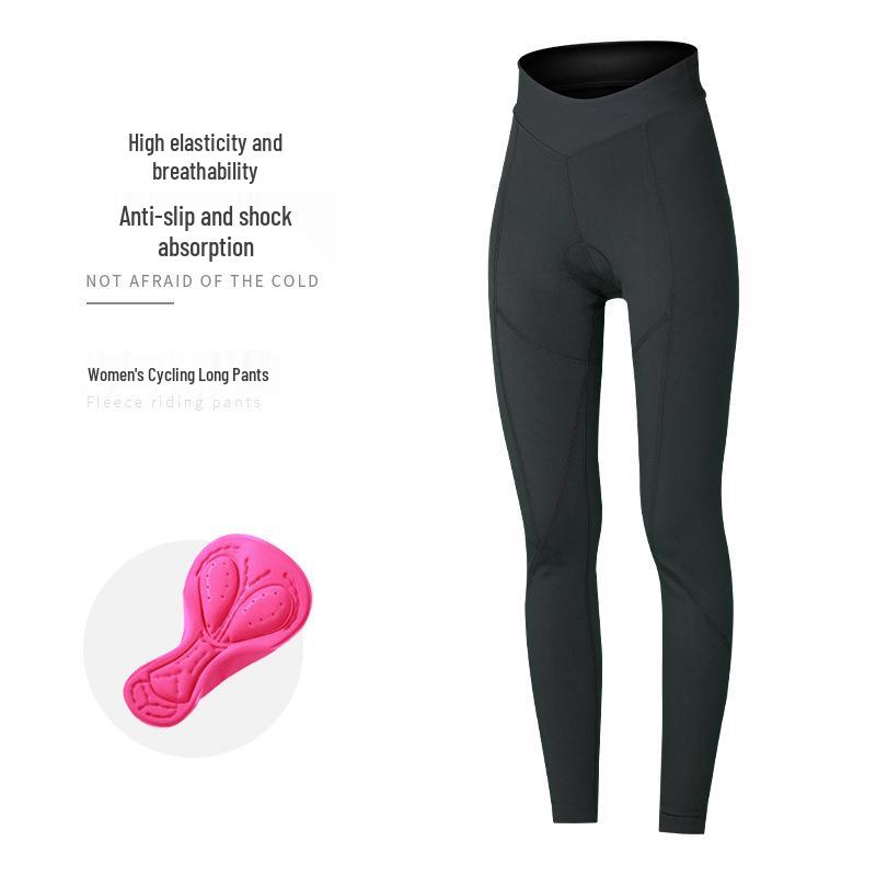 

Women s Fleece Windproof Cycling Tights - Autumn/Winter 2025, Shock-Absorbing, Quick-Drying, and Warm. S