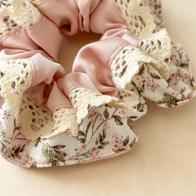 Vintage Blumige Rüschenschichten Verzierungen Zarte Hohlgeschnittene Spitze Rand Voluminöse Haarkränze Ästhetisches Cottagecore Kopfschmuck