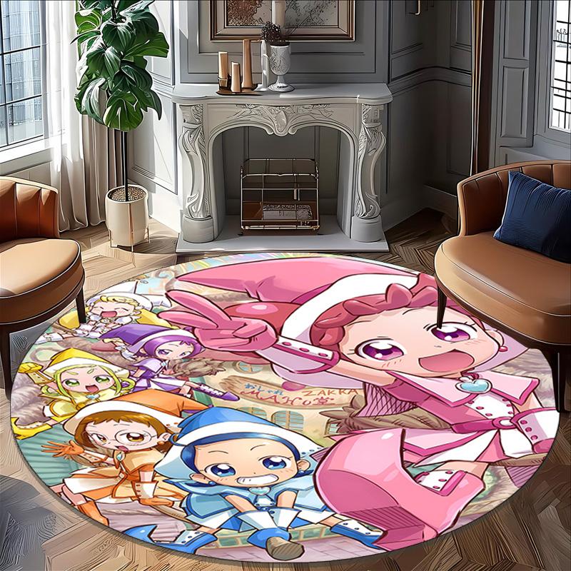 1pc DoReMi1 Print Round Carpet Chair Round Carpet Suitable for Bedroom Living Room Home Decorative Carpet