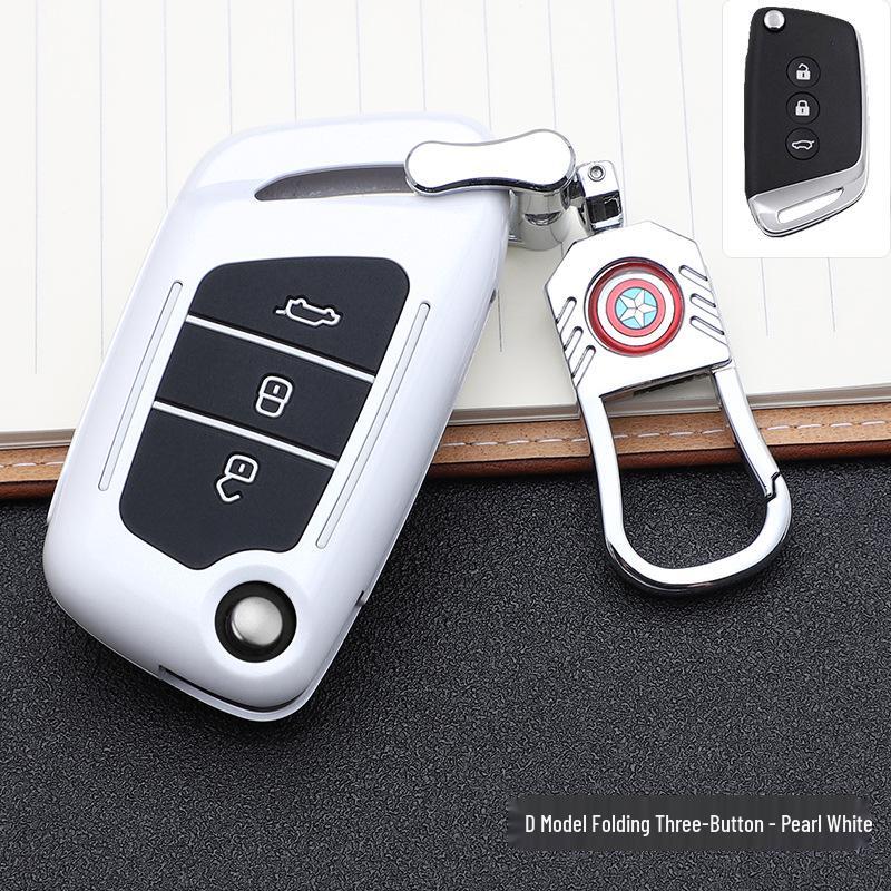 Baojun-Marvel Car Key Pouch: Stylish Buckle Remote Shell & Personalized Decoration