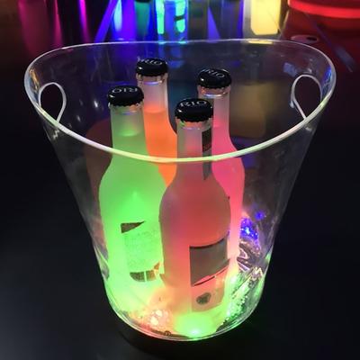 LED Ice Bucket Large Capacity Wine Cooler Colors Changing Champagne Wine Bucket Colorful Glowing Ice Bucket for Party Home Bar