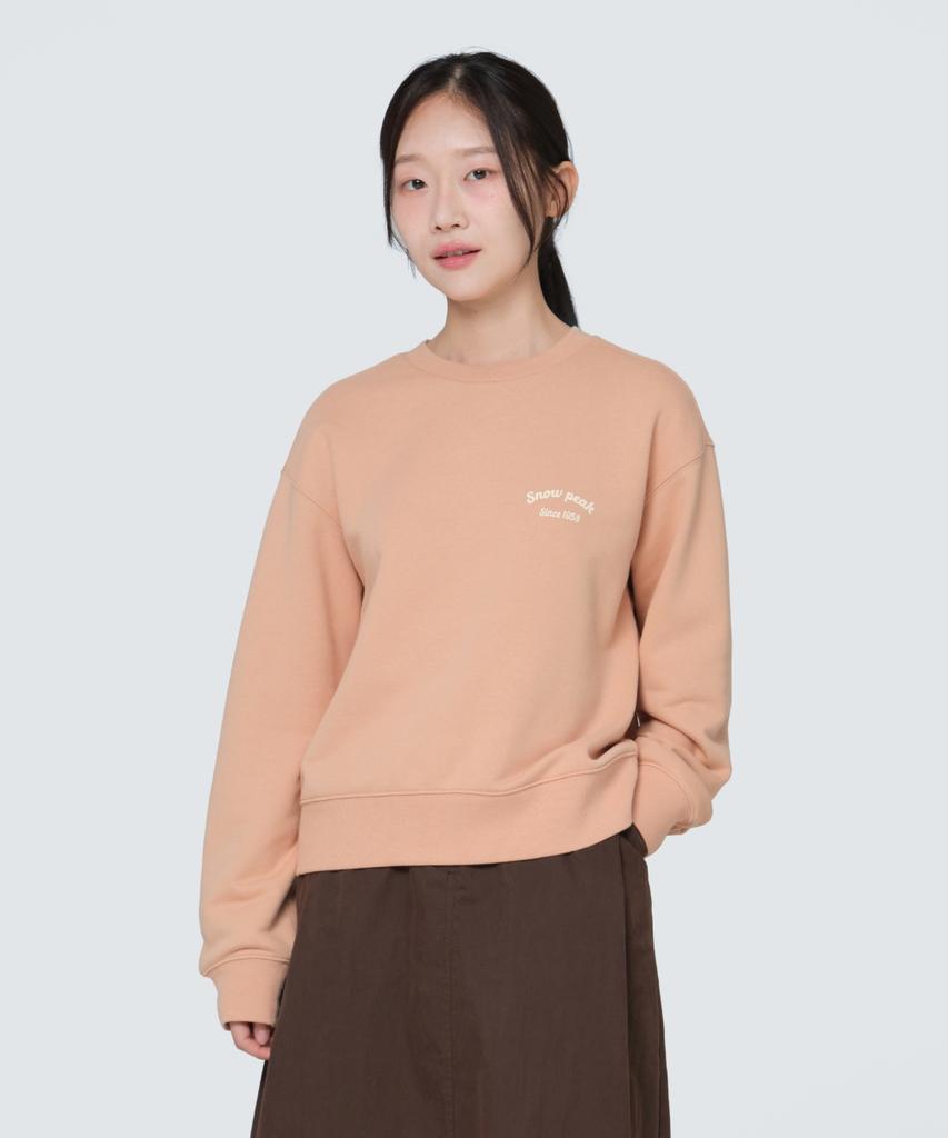 SNOWPEAK APPAREL Women'S Lettering Semi-Crop Sweatshirt (S24Fwfht63) Peach