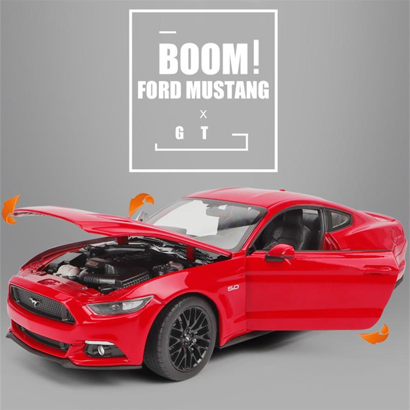 Welly 1/24 2015 Ford Mustang GT Shelby Alloy Sports Car Model Diecasts Metal Racing Car Vehicles Model Simulation Kids Toys Gift