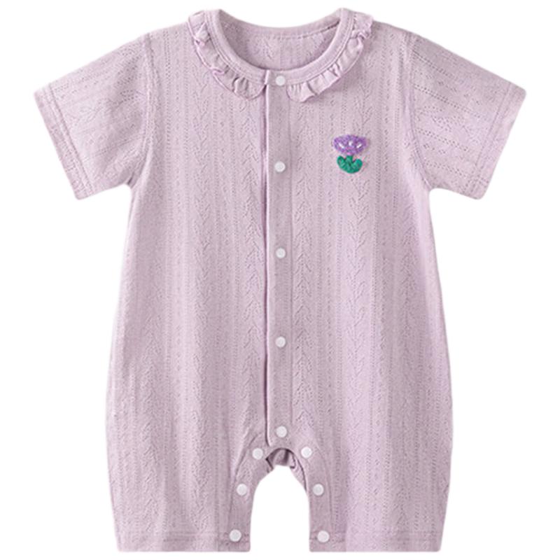Infant Pure Cotton Jacquard Summer Romper 80