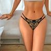 42-52 frauen Sexy Mesh Tanga Rose Stickerei G-string Doppel Gürtel Sexy Dessous M-2XL Höschen