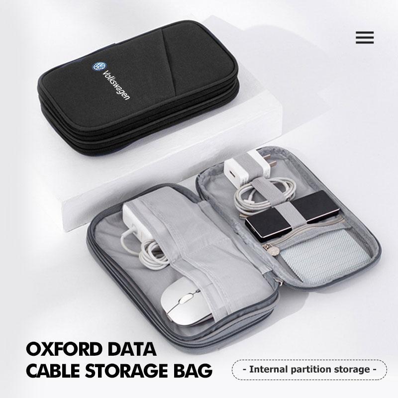 For Volkswagen VW Car Portable Storage Bag Carry Lighter Data Cable Key Bank Card Polo Jetta Sagitar Magotan Passat B5 B6 B7 CC JJ2