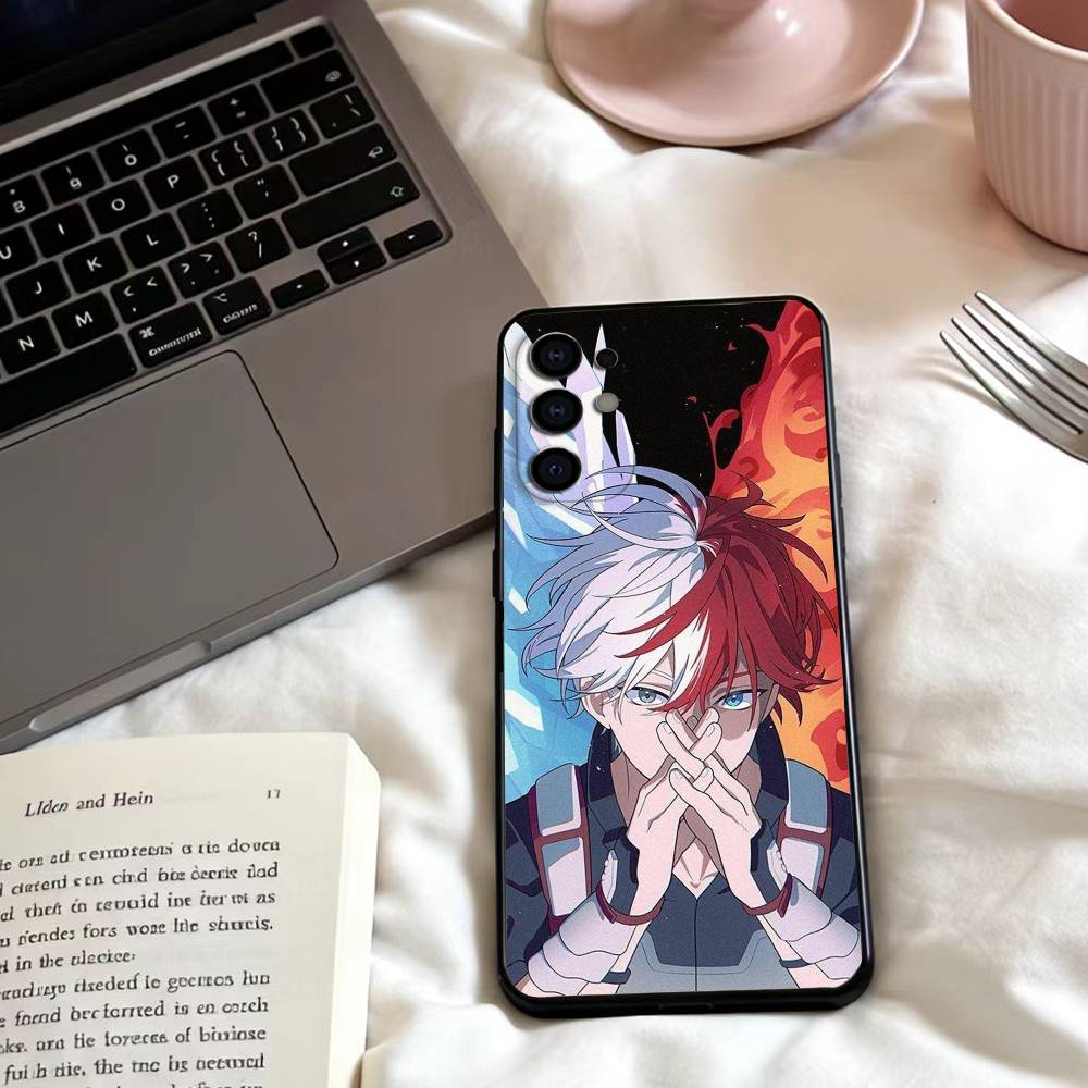 B-Boku no Hero A-Academia Phone Case For Samsung S25,24,23,22,30,21,10,9,Ultra,Plus,Lite,FE,4,5 G Soft Black Case