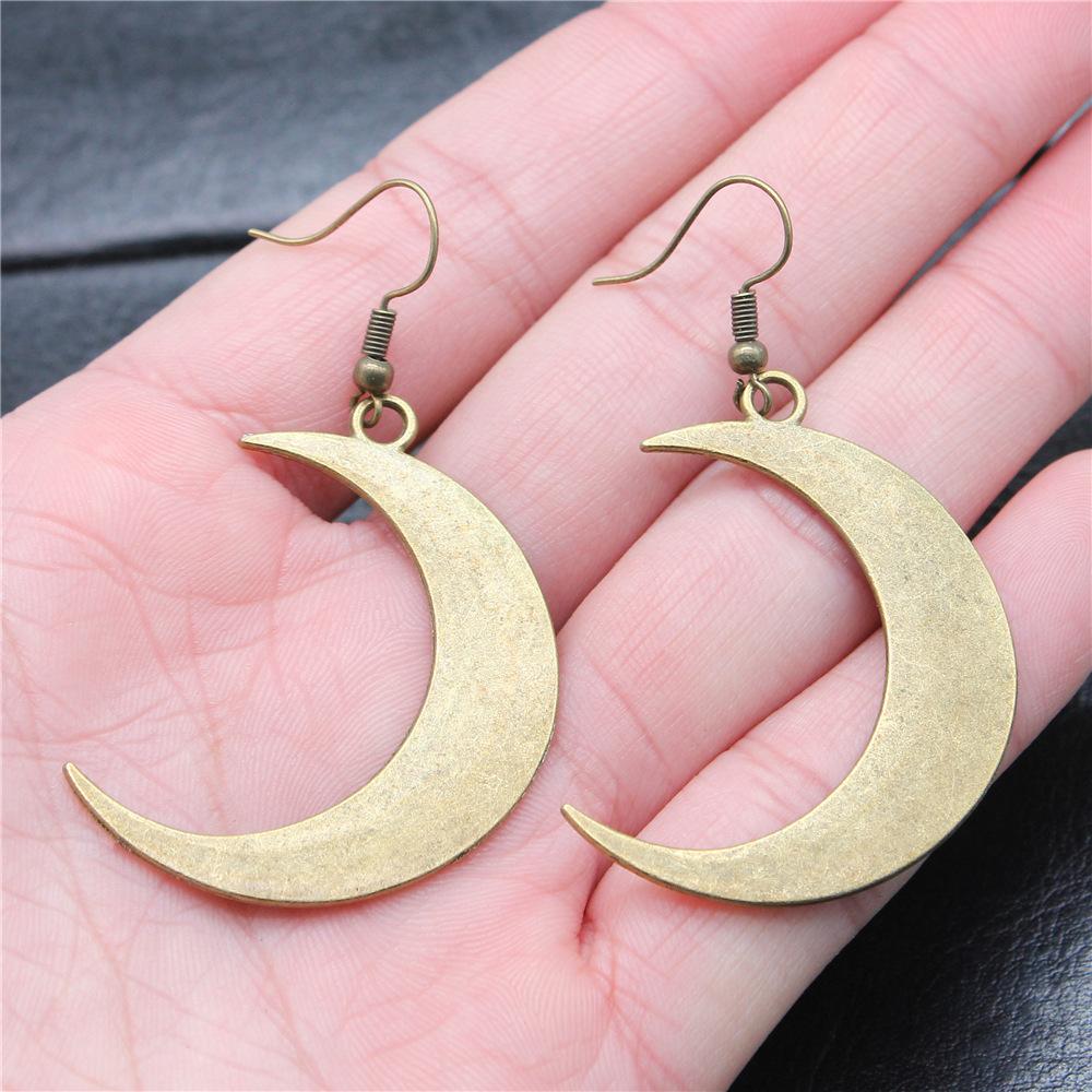 25 Styles Vintage Antique Bronze Plated Moon Sun Star Dangle Drop Earrings For Women Inspired Statement Wiccan Jewelry Gift
