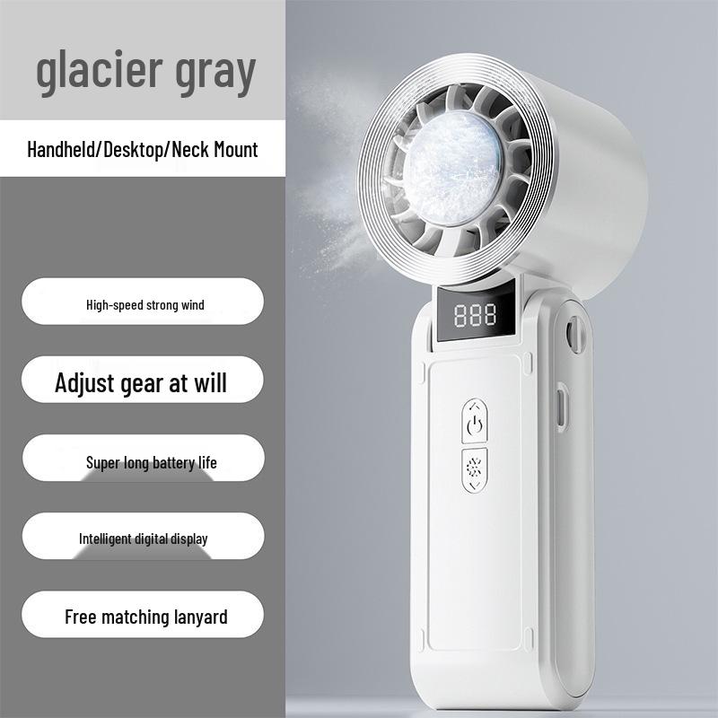 Rechargeable Handheld Turbo Ice Cooling Fan – Portable Electric Mini Fan