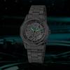 Oidea Men's Octagonal Automatic Mechanical Watch Silver Business Classic Simple Gear Style Luminous Stainless Steel Durable Gift