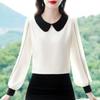 Navava Romantic Color Collar Long Sleeve Blouse Nb1981