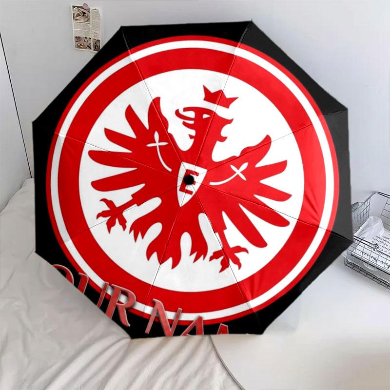 1 PC Automatic Folding Umbrella - Eintracht Frankfurt Custom Name Pattern, Portable & Foldable Design with 8 Ribs, Christmas Birthday Gifts