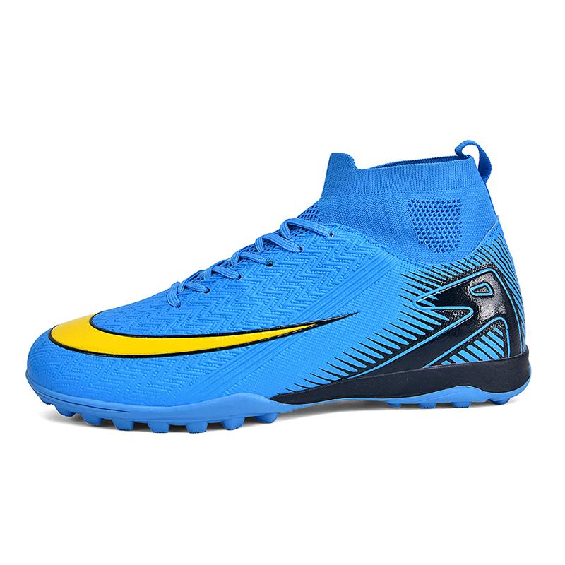 High Top Men Soccer Shoes Professional Football Boots Breathable Wear Resistant Training Match Sneakers Non Slip for Adult Sport