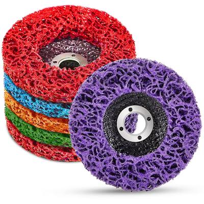 1PCS100/115/125mm Coral Disc Poly Strip Disc Diamond Grinding Wheel Flap Disc for Angle Grinder Paint Rust Removal Clean Abrasiv