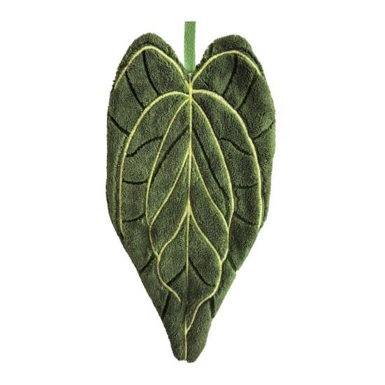 Leaf-Shaped Double-Sided Microfiber Hand Towel - Lint-Free and Absorbent