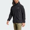 adidas Terrex Multi Full-Zip Solid Color Stand Collar Long Sleeve Jacket Men Jacket Black IZ3294