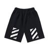 1210 Off-White 2026 Spring/Summer New OW Graffiti Slant Stripe Printed Men's and Women's Casual Loose Shorts