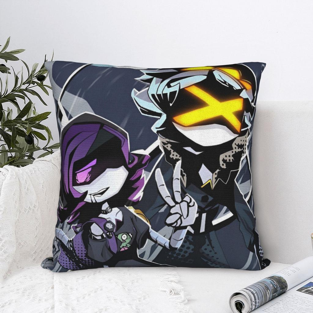 Murder Drones Games Square Pillow Case Cushion Cover Awesome Polyester Decor Pillowcase for Sofa 18