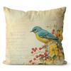 Home Decor Birds & Flowers Pattern Decorative Pillowcase Pattern Cushion Cover Suitable For Sofa Bedroom Car Pillow Cover