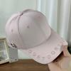 Fashion Hat Korean Version Versatile Solid Color Alphabet Embroidery Curved Brim Shade Baseball Cap Korean Khaki Trendy Men's and Women's Cap