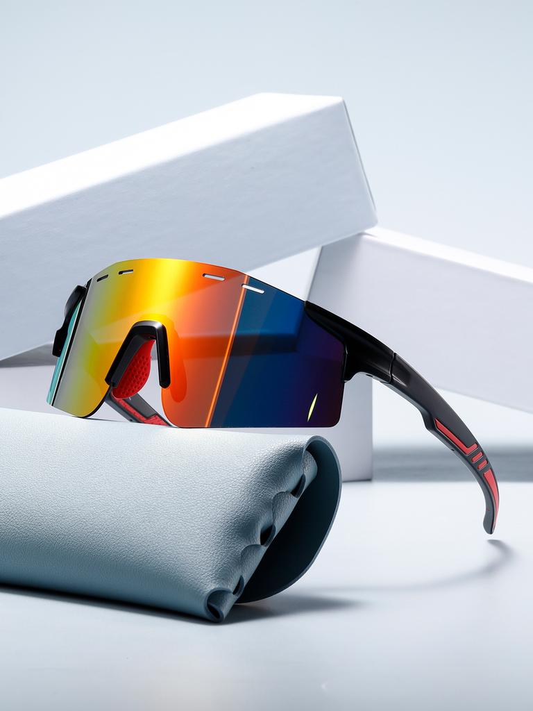 Farbwechselnde Sonnenbrillen für den Radsport, winddichte Outdoor-Sportbrillen, rutschsichere Schutzbrillen mit Sekundärspritzguss, großer Rahmen, 9061