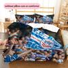 Lufthansa team Pattern Bedding Home Decoration Birthday Gift (1 * duvet cover + 2 * pillowcase, without core)