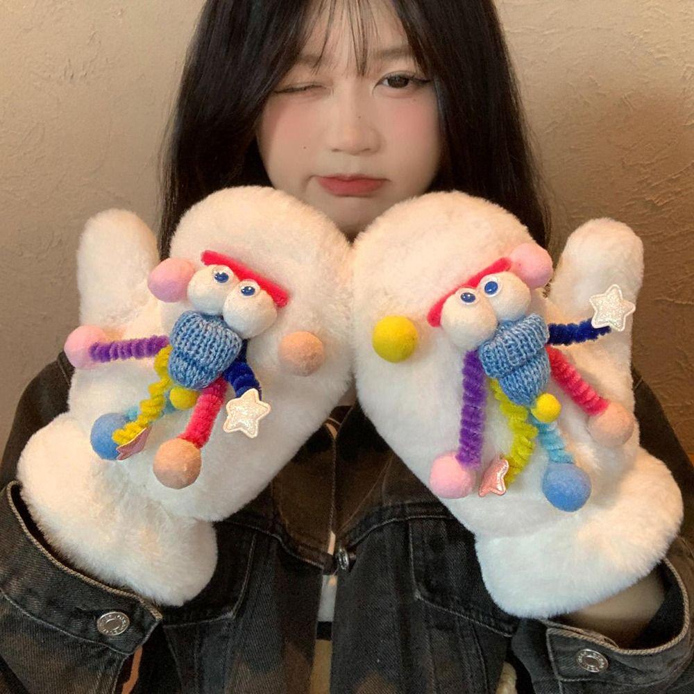 Velvet Plush Gloves Fluffy Mitten Gloves New Winter Gloves for Women