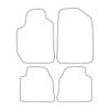 [Blm]To038 Red - Set Of Velour Floor Mats To Fit Toyota Camry V 1992-2001 - Red Trim