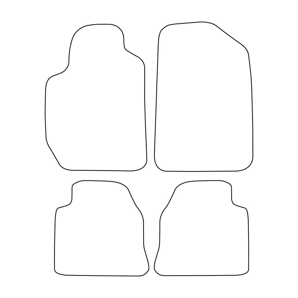 [Blm]To038 Red - Set Of Velour Floor Mats To Fit Toyota Camry V 1992-2001 - Red Trim