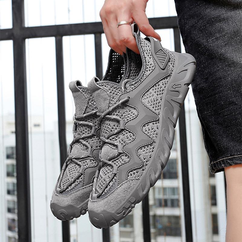 Men's Shoes, Summer Trend Hollowed Out Breathable Mesh Shoes, Casual Sports, Men's Cool and Fashionable Casual Shoes