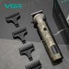 VGR 962 Retro Metal Electric Hair Clipper Household Oil Head Carving Electric Push Clipper T-shaped Blade Haircut Men's Hair Clipper Shape Carving