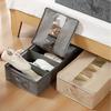 Underbed Storage Box with Dividers 60 x 33 x1 5cm Clear Window Waterproof Organizer for Shoes Clothes