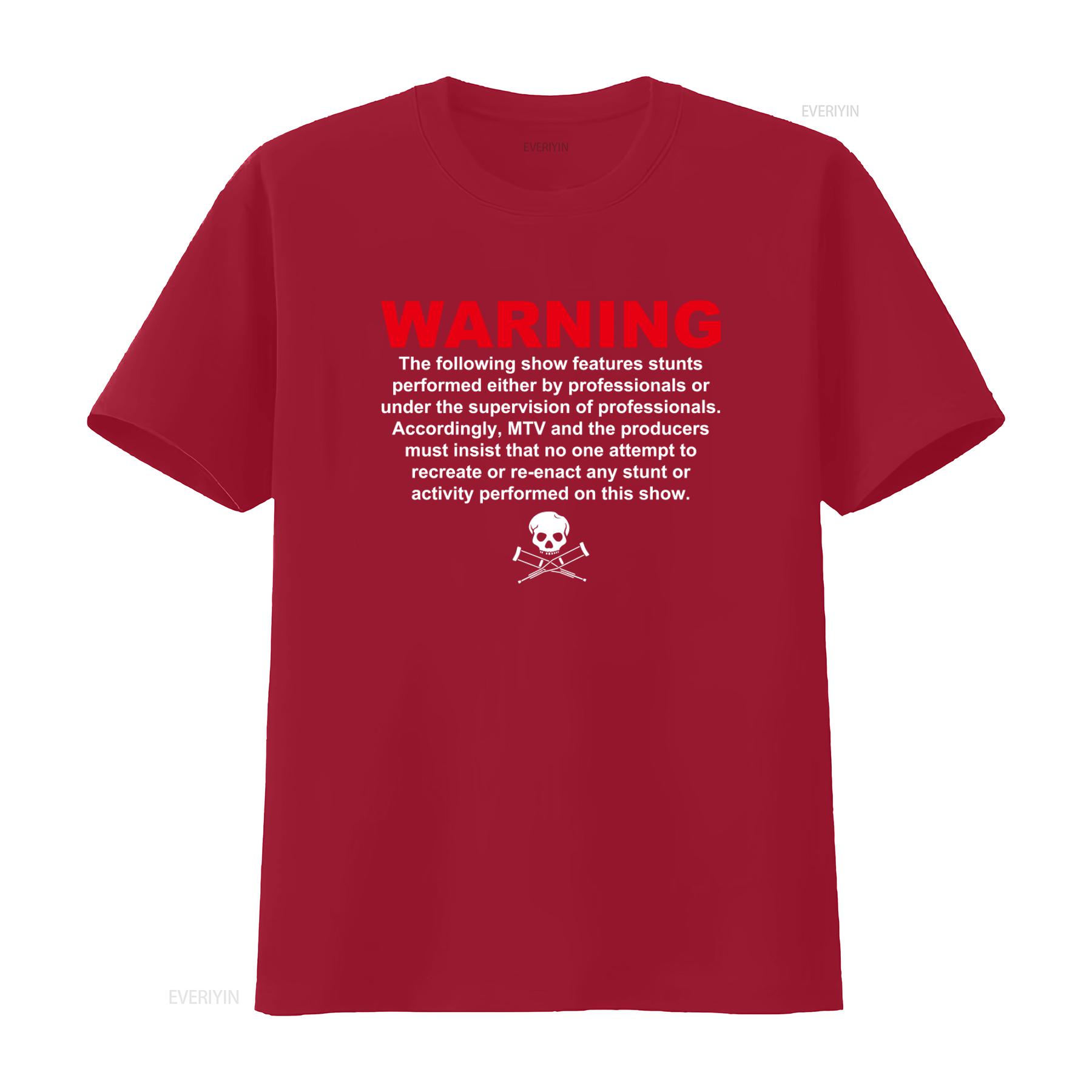 

Jackass The Movie Promotional Warning Skull Crossed Crutches T Shirt vintage Washed designer clothes Breathable homme graphic S