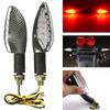 1 Pair Universal Motorcycle LED Turn Signals Long Short Turn Signal Indicator Lights Blinkers Flashers Amber Color Accessories