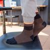 Five-finger Cotton Thread Men's Toe Casual Socks, Mid-calf Five-toe Business All-season Cotton Socks