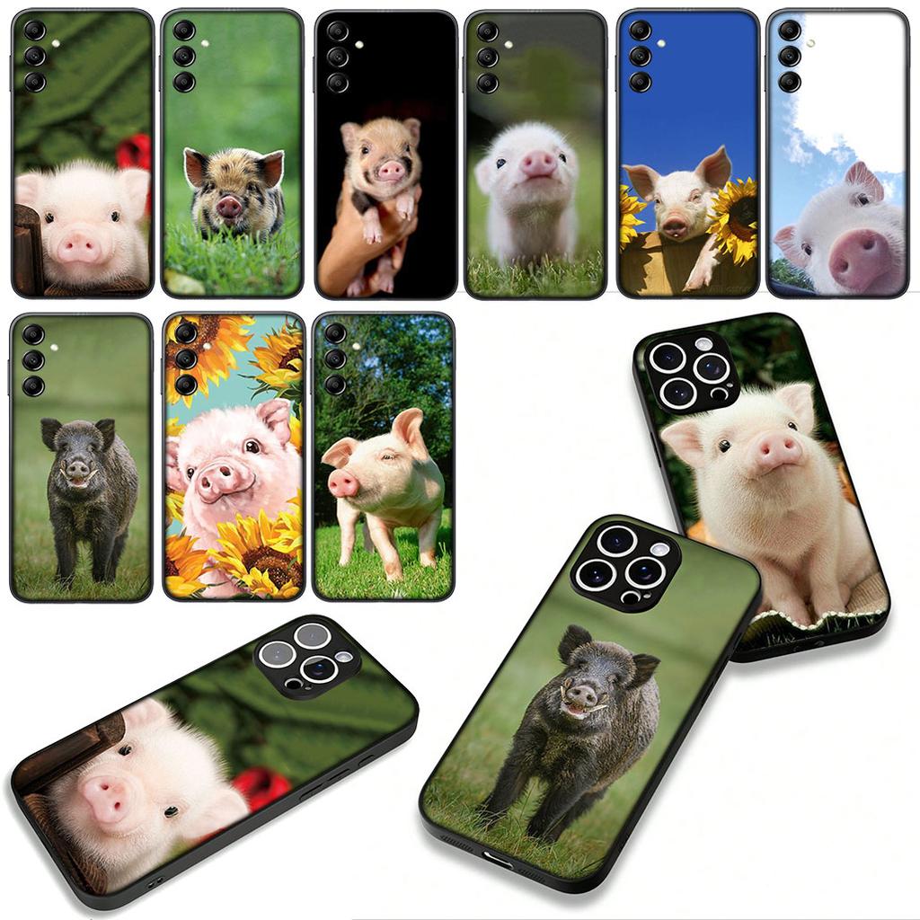 Anime Cute Pig Funny Phone Case for Samsung Galaxy A25 A37 A57 A12 A14 A31 A41 A50 A51 A70 A71 A72 A21S A04 M15 Note 20 9 8 10