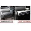 For Toyota Camry 2018- Silver Steel Function Headlight Control Button Frame