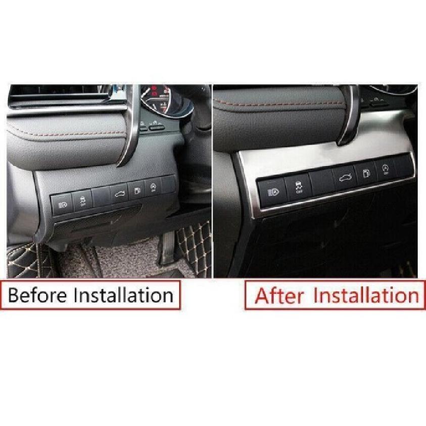 For Toyota Camry 2018- Silver Steel Function Headlight Control Button Frame