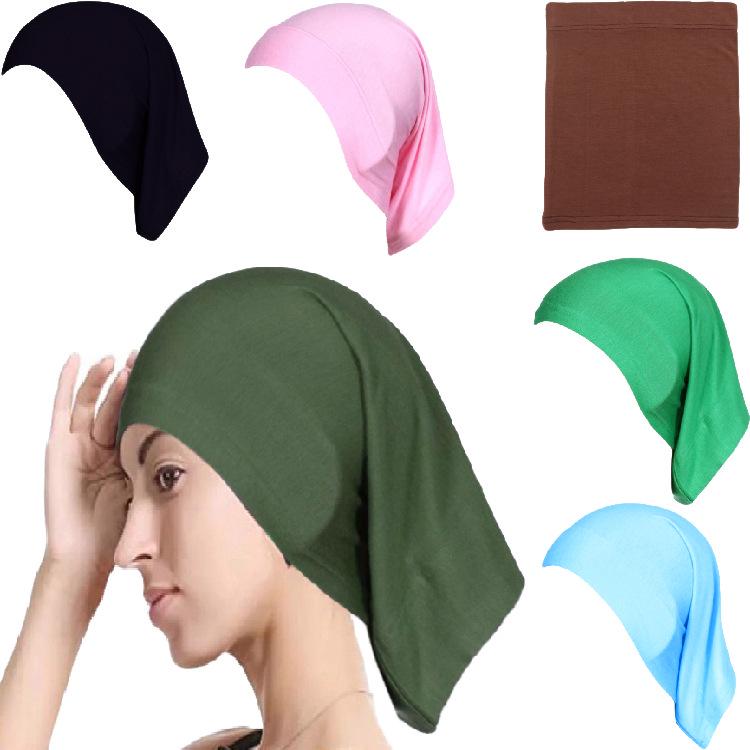 Silk Milk Elastic Undercap Ethnic Snood Solid Color Head Wrap
